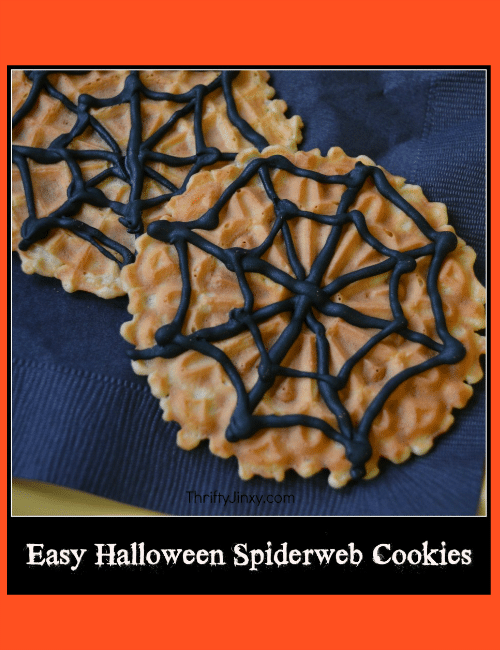 Easy Halloween Spiderweb Cookies