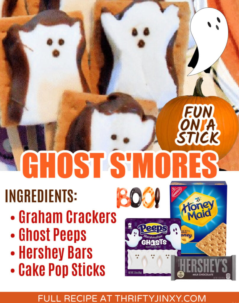 GHOST SMORES ON A STICK with Ingredient Photos