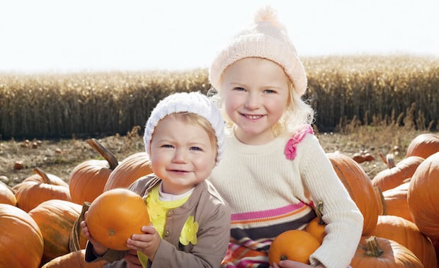 Kids in Pumpkin Patch