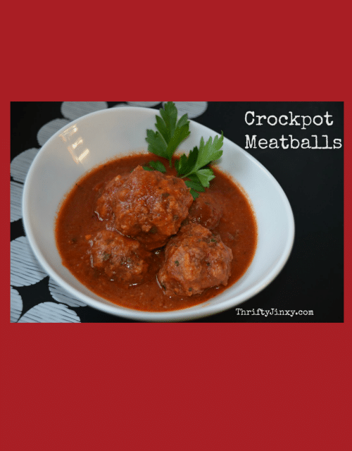 Easy Crockpot Meatballs Recipe Thrifty Jinxy