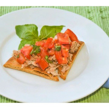 Tuna Bruschetta on Plate