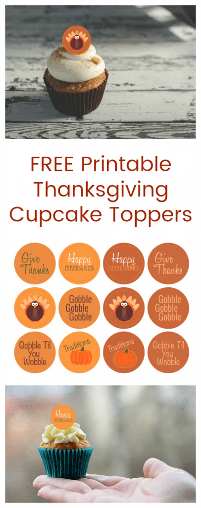FREE Printable Thanksgiving Cupcake Toppers - Thrifty Jinxy