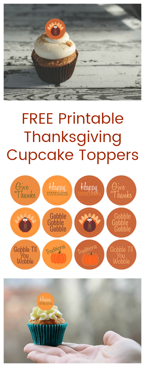 FREE Printable Thanksgiving Cupcake Toppers
