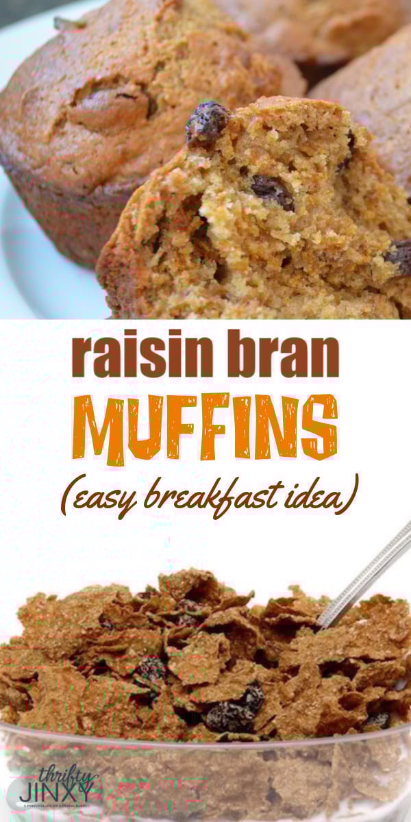 Raisin Bran Muffins Recipe Great for Breakfast on the GO! Thrifty Jinxy
