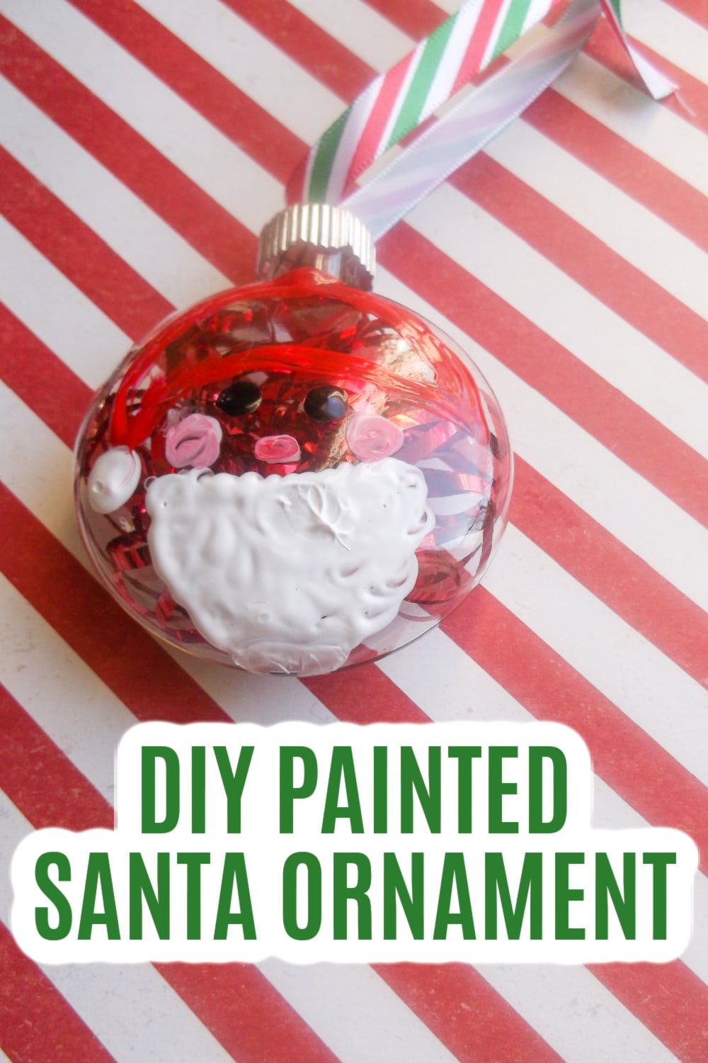 DIY Painted Santa Ornament