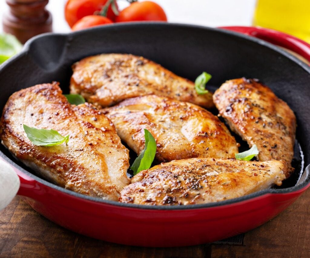 cooked marinated chicken breasts