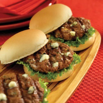 Beef and Blue Cheese Sliders on George Foreman Grill