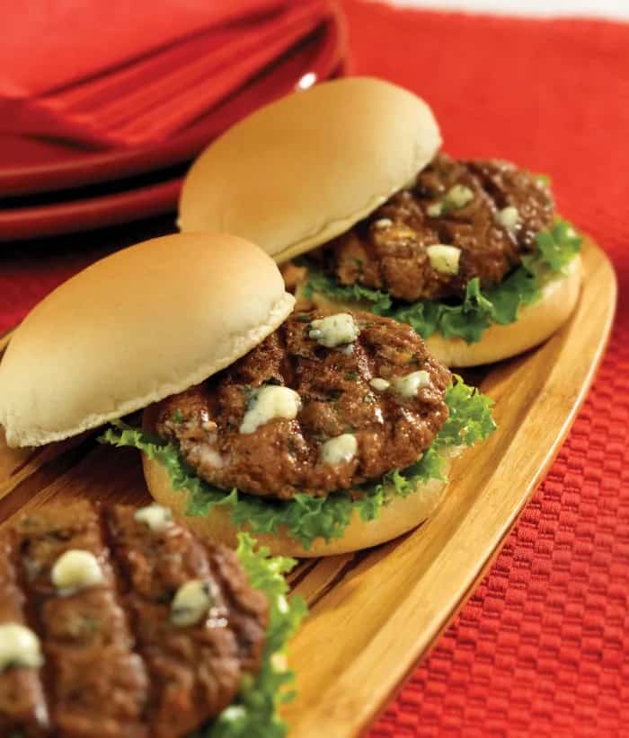 Beef and Blue Cheese Sliders on George Foreman Grill