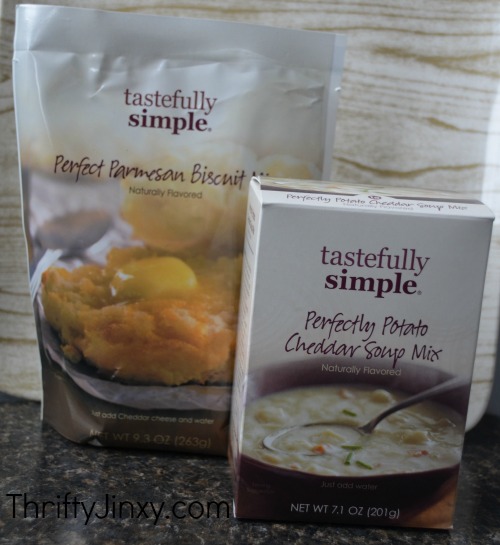 Tastefully Simple Parmesan Biscuits and Potato Soup