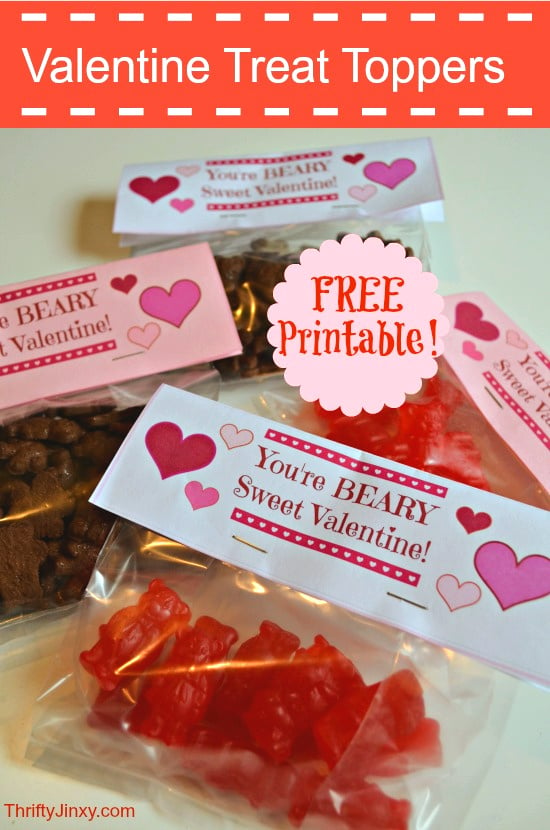 Valentine Treat Bag Toppers