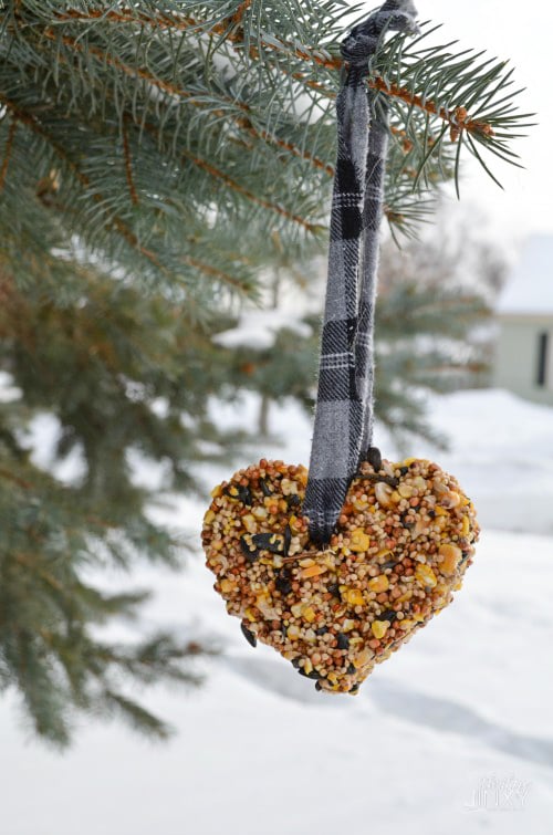 heart bird seed feeder