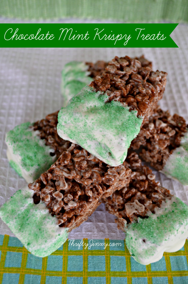 Chocolate Mint Rice Krispies Treats Recipe