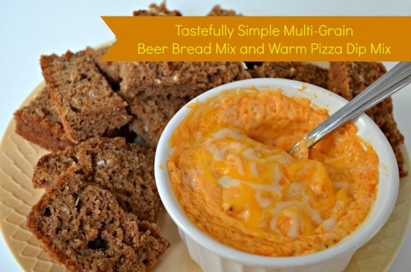 Tastefully Simple Multi-Grain Beer Bread Mix and Warm Pizza Dip Mix
