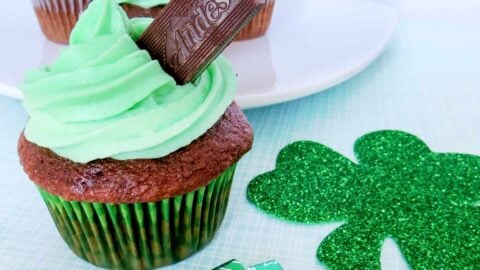 Andes Mint Chocolate Cupcakes