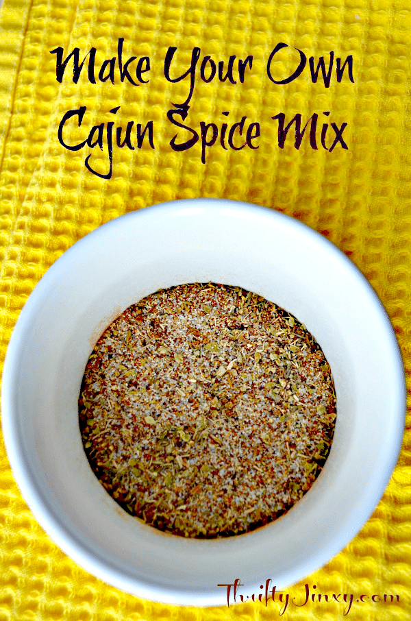Make Your Own Cajun Spice Mix with this easy recipe. It's perfect to add a little cajun flavor to everyday meals like chicken, burgers, etc. or use it for traditional Louisiana favorites like gumbo, red beans and rice or jambalaya.