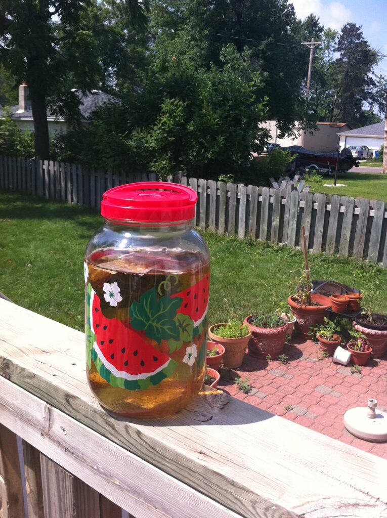 homemade Sun Tea in Jar