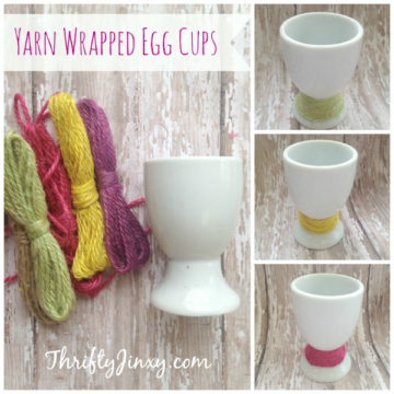 yarn wrapped easter egg cups
