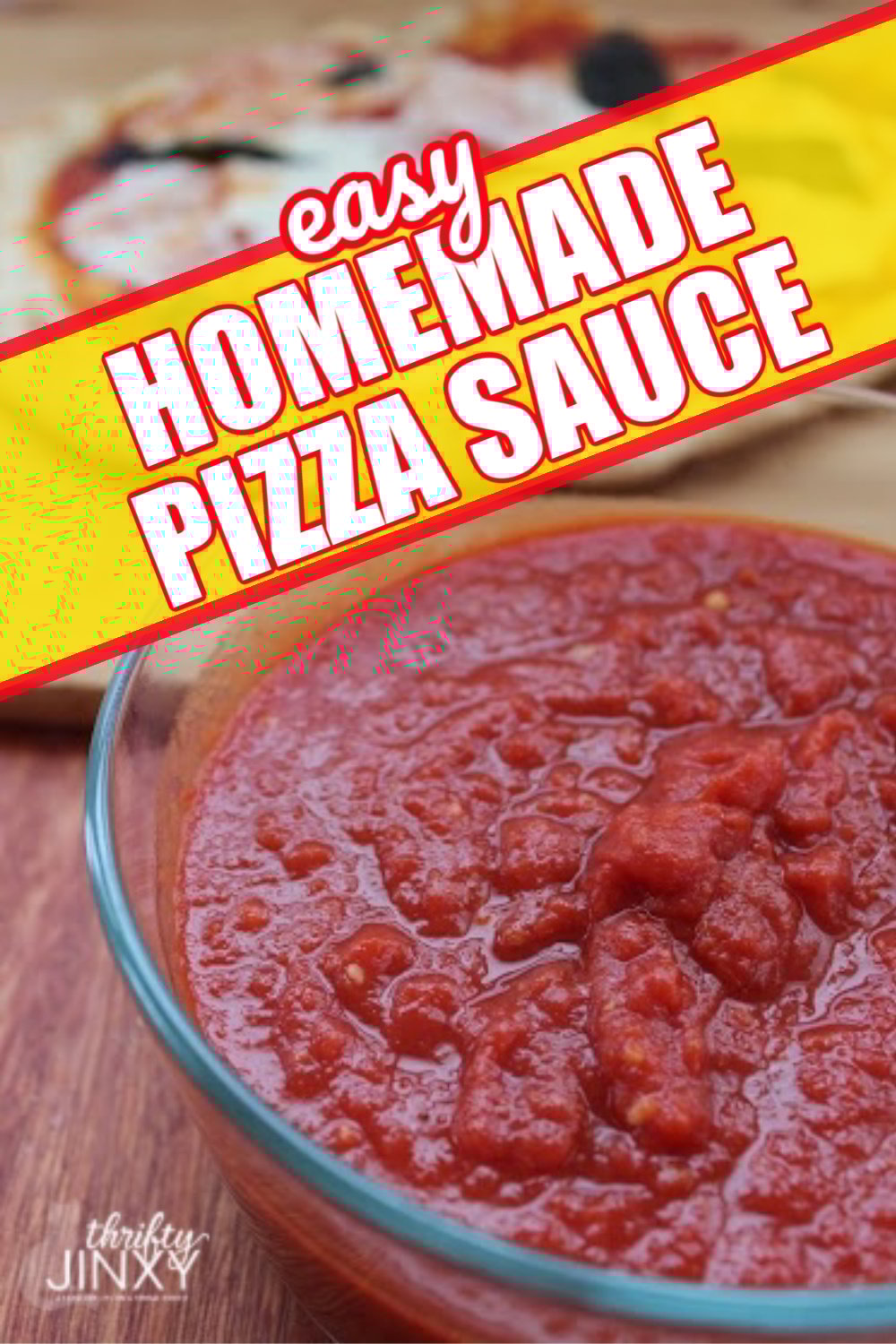 Easy Homemade Pizza Sauce Recipe with Canned Tomatoes - Thrifty Jinxy