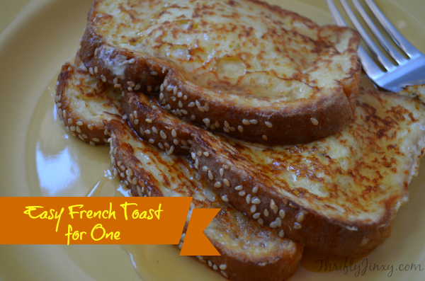 Easy French Toast for One Recipe