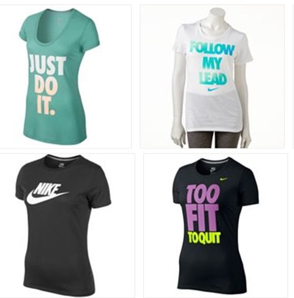 nike t shirts womens green