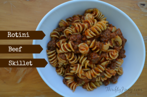 Rotini Beef Skillet Recipe - One Pot Cooking! - Thrifty Jinxy