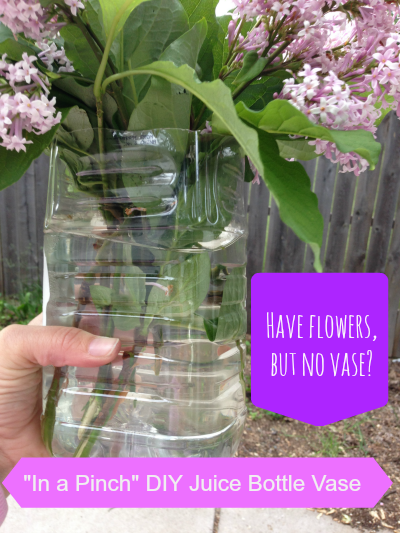 DIY Juice Bottle Vase for Those In a Pinch Situations - Thrifty Jinxy