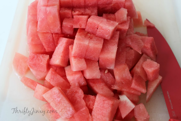 Diced Watermelon