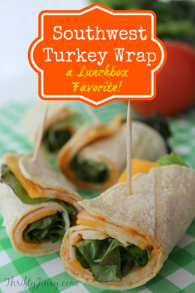 Southwest Turkey Wrap Recipe for School Lunch or Work!