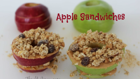 Apple Sandwiches  - Great After School Snack!