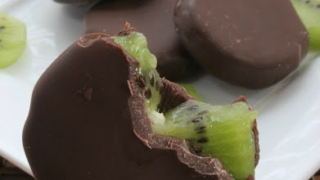 Chocolate Dipped Kiwi Pops