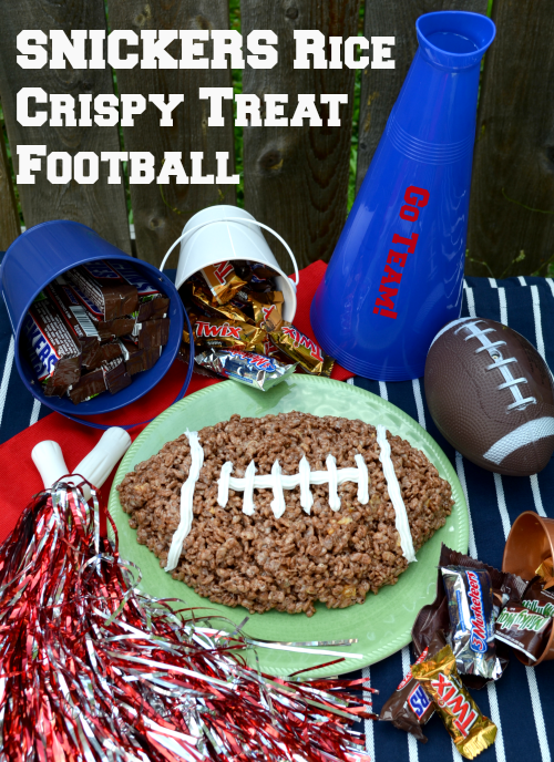SNICKERS Rice Crispy Treat Football Recipe #Chocolate4TheWin
