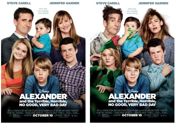 alexander and the terrible, horrible, no good, very bad day (film) before and after posters