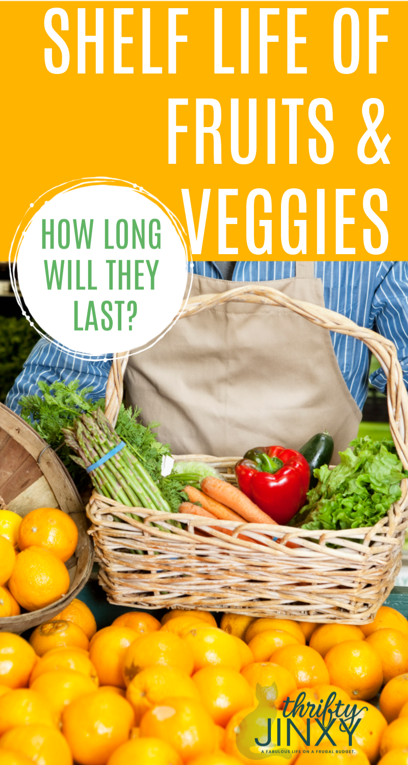 Shelf Life of Fruits and Vegetables a Handy Guide Thrifty Jinxy