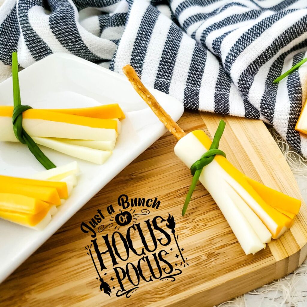 Hocus Pocus Cheese Brooms Snack