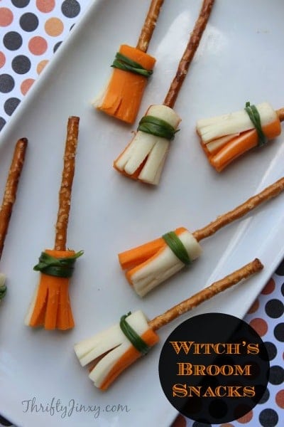 Witch’s Broom Snacks - Fun for Halloween! - Thrifty Jinxy