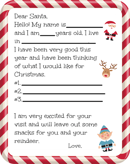 Free Printable Santa Letter - Jinxy Kids