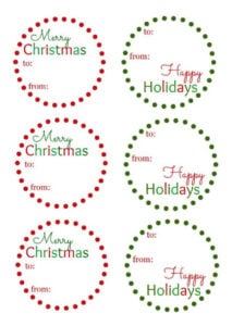 FREE Printable Christmas Gift Tags - Thrifty Jinxy