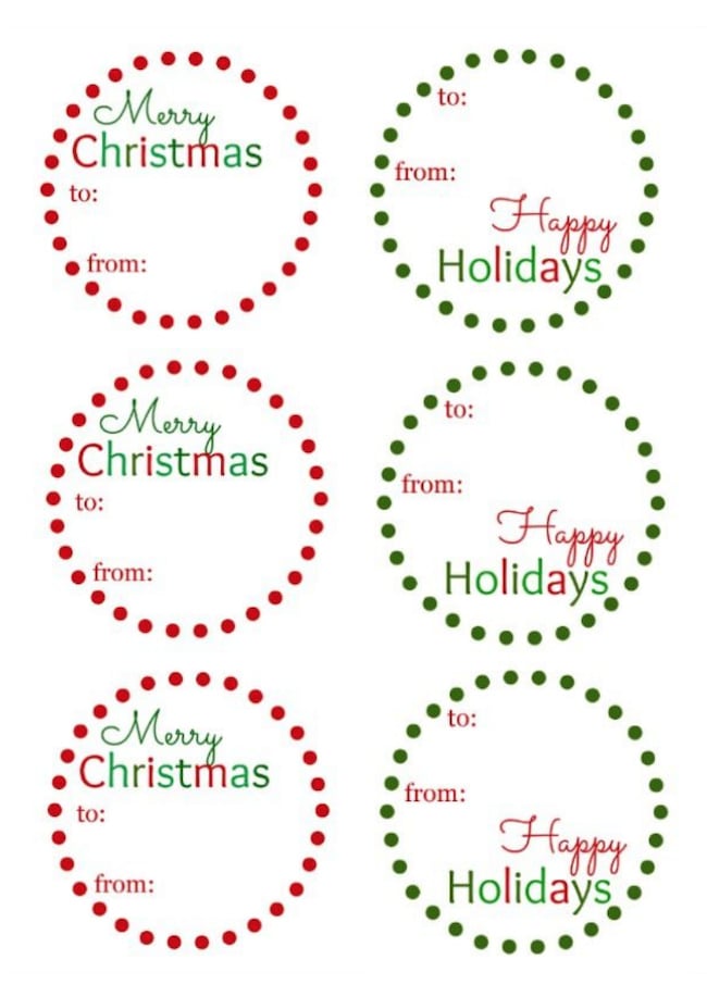 Printable Christmas Gift Tags