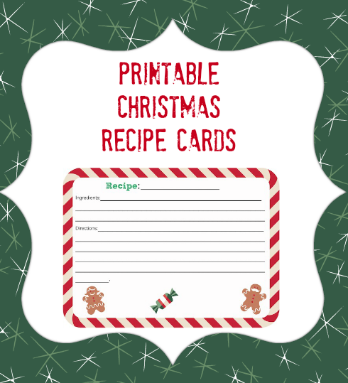 Printable Christmas Recipe Cards