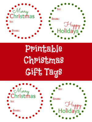 FREE Printable Christmas Gift Tags - Thrifty Jinxy