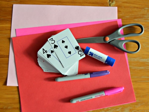 DIY Playing Card Valentines Supplies