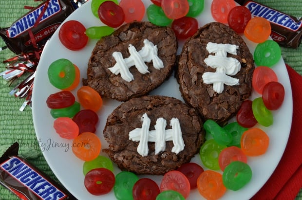 Football Snickers Brownie Recipe with Life Savers