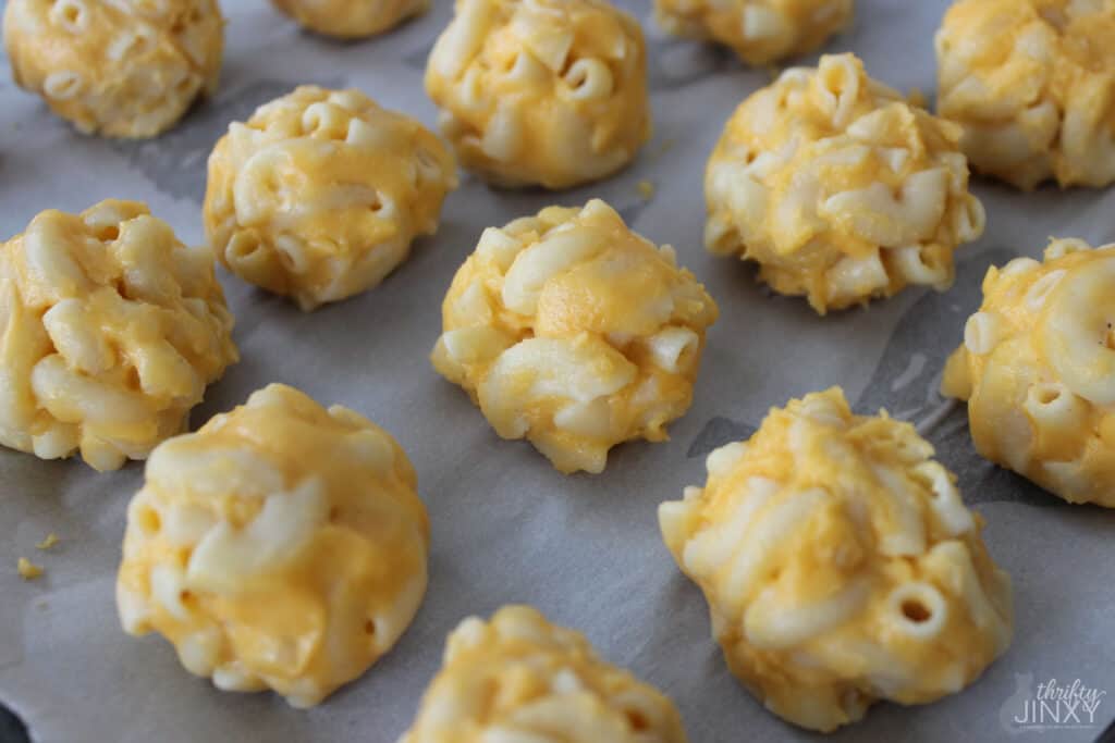 Forming Fried Macaroni and Cheese Bites