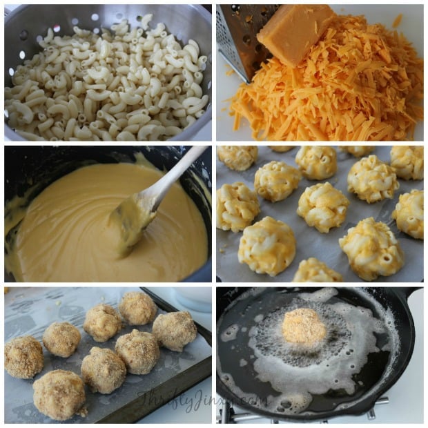 Fried Macaroni and Cheese Bites Recipe Process
