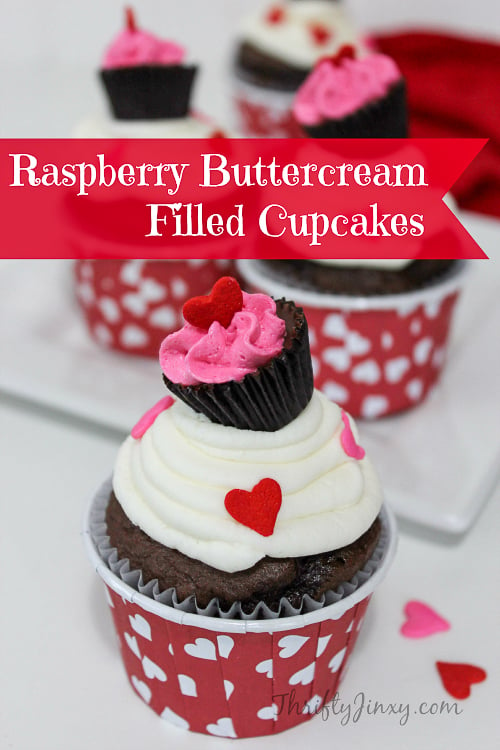 Raspberry Buttercream Filled Cupcakes Recipe