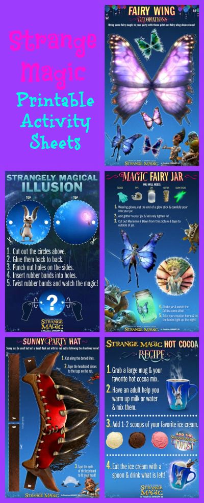 Strange Magic Printable Activty Sheets