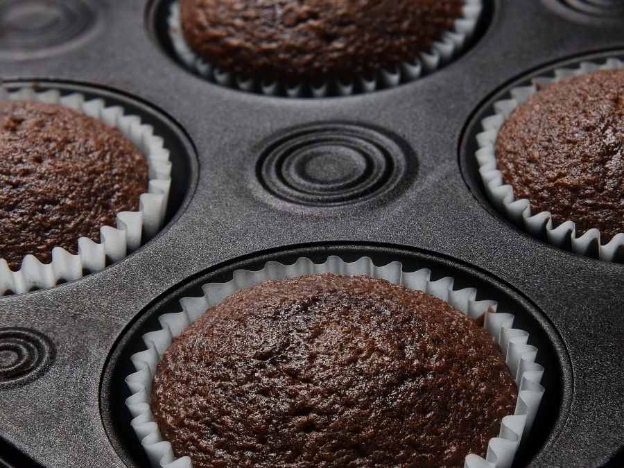 unfrosted chocolate cupcakes