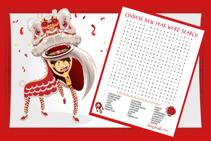 Chinese New Year Word Search Puzzle