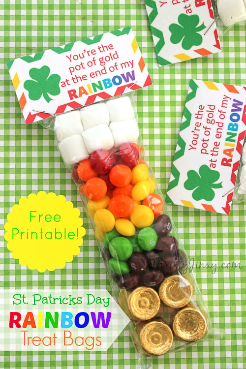 DIY St Patricks Day Rainbow Treat Bag