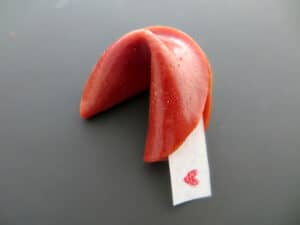 Valentine Fruit Roll-Up Fortune Cookies Recipe Finished